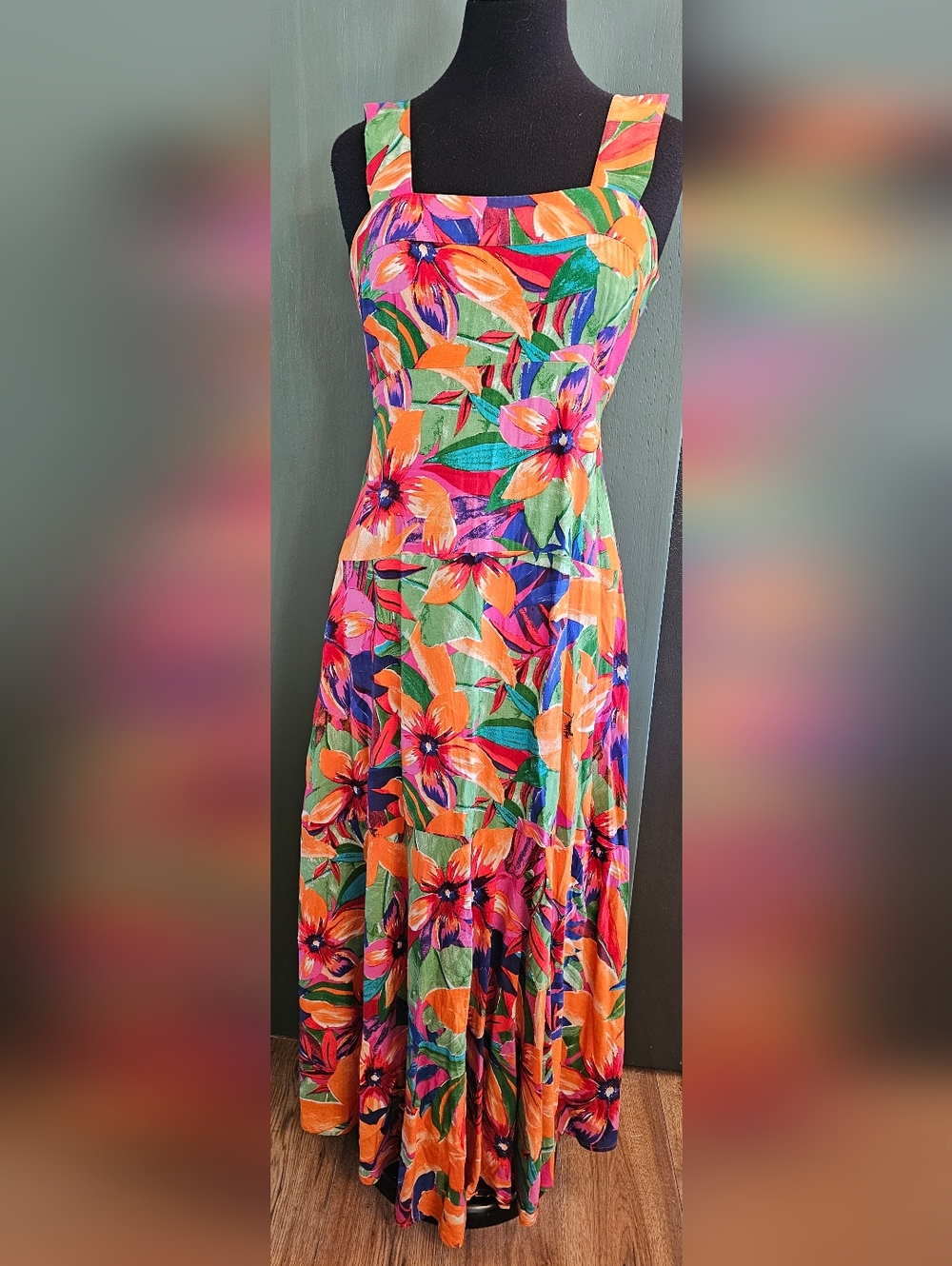 1.State Floral Multicolor Maxi Dress